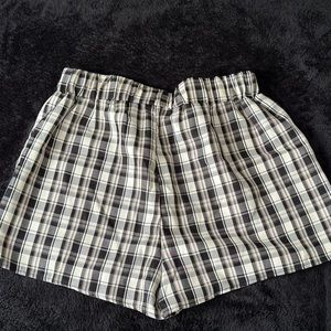 plaid shorts